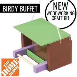 NEW Home Depot Birdy Buffet Kids Workshop Kit Bird Feeder May 2025 Garden Decor